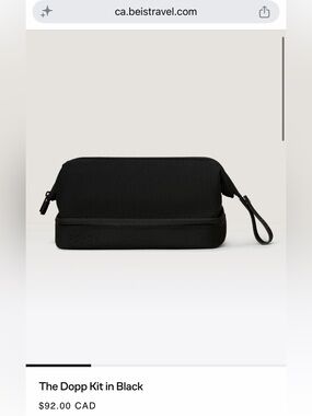 BEIS Black Dopp Kit Toiletry Bag